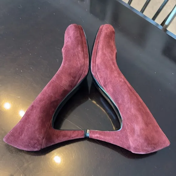 🐆 NWT naturalizer N5 Contour wine suede platform heels Michelle style