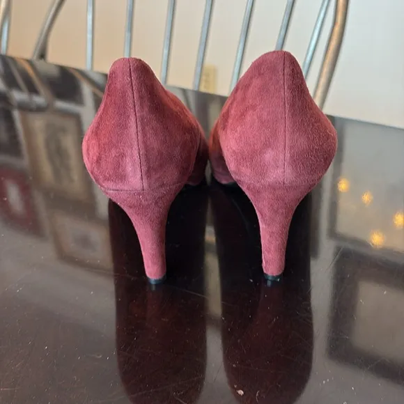 🐆 NWT naturalizer N5 Contour wine suede platform heels Michelle style