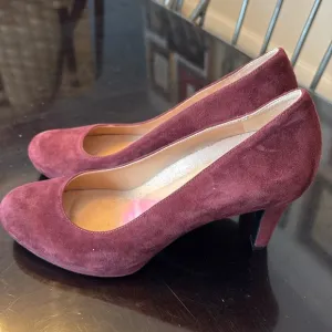 🐆 NWT naturalizer N5 Contour wine suede platform heels Michelle style