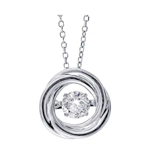 14KT White Gold & Diamond Classic Book New Rhythm Of Love Neckwear Pendant  - 1/3 ctw