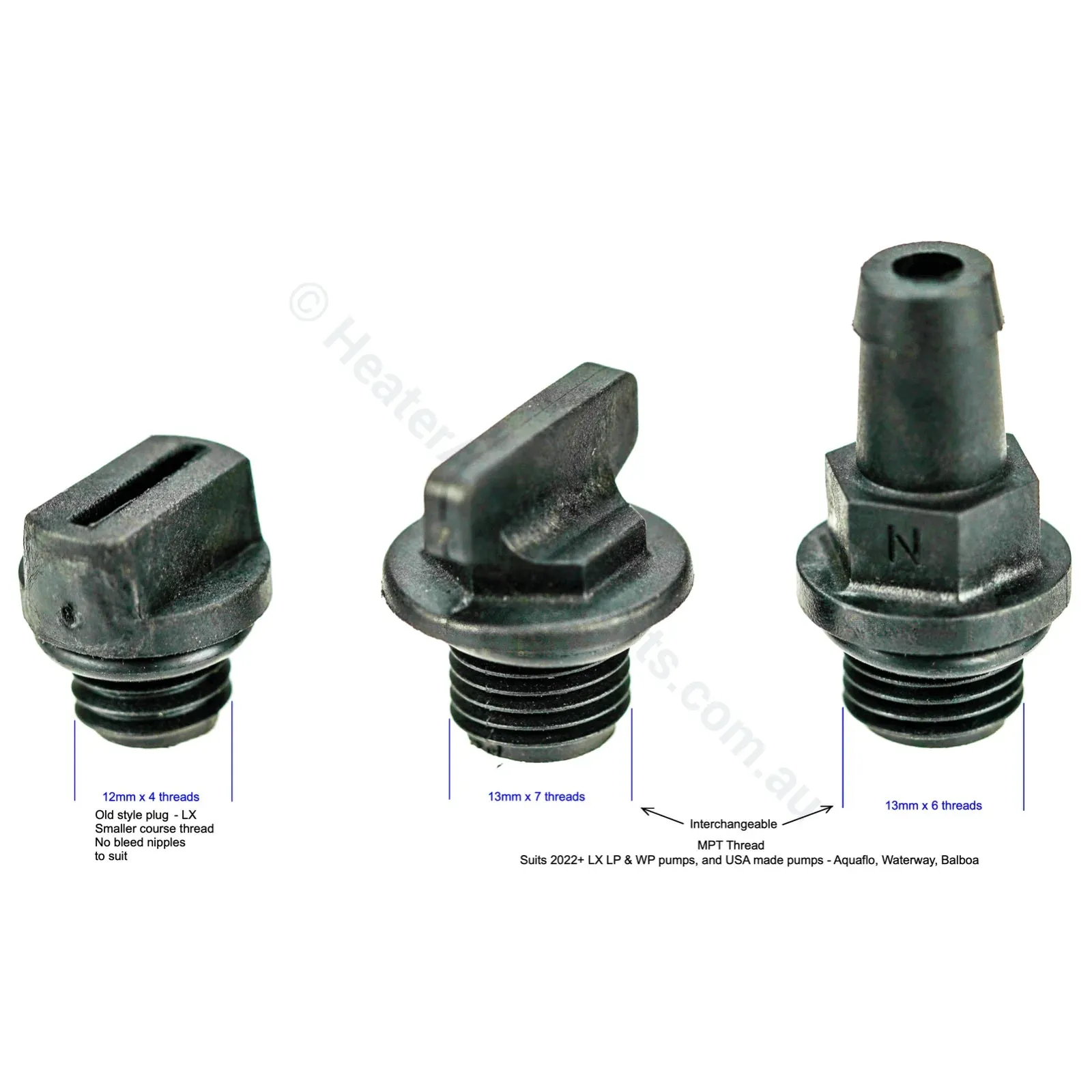 3/8" Barbed Air Bleed Plug and Oring for Spa Jet Booster Pumps