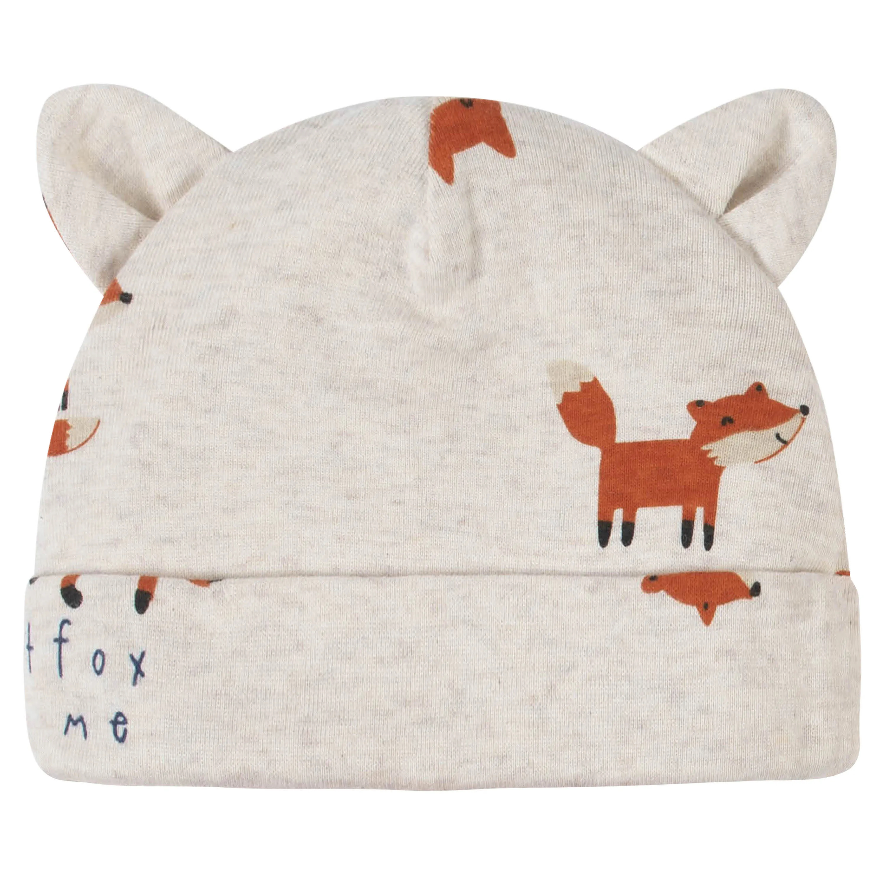 4-Pack Baby Boys Fox Caps
