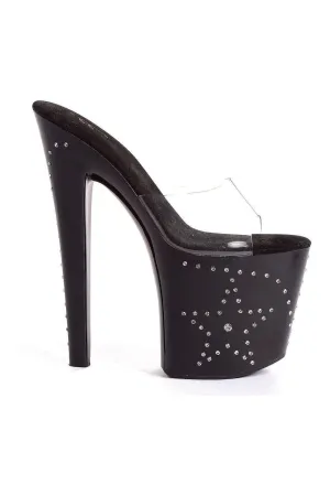 821-STAR Platform Sandal  | Clear Vinyl