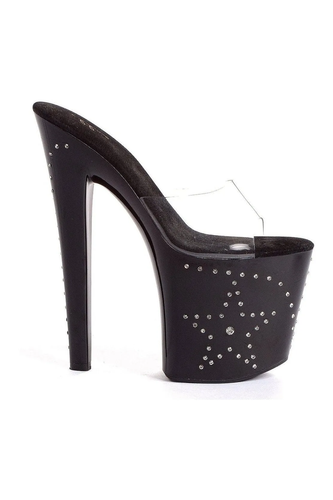 821-STAR Platform Sandal  | Clear Vinyl