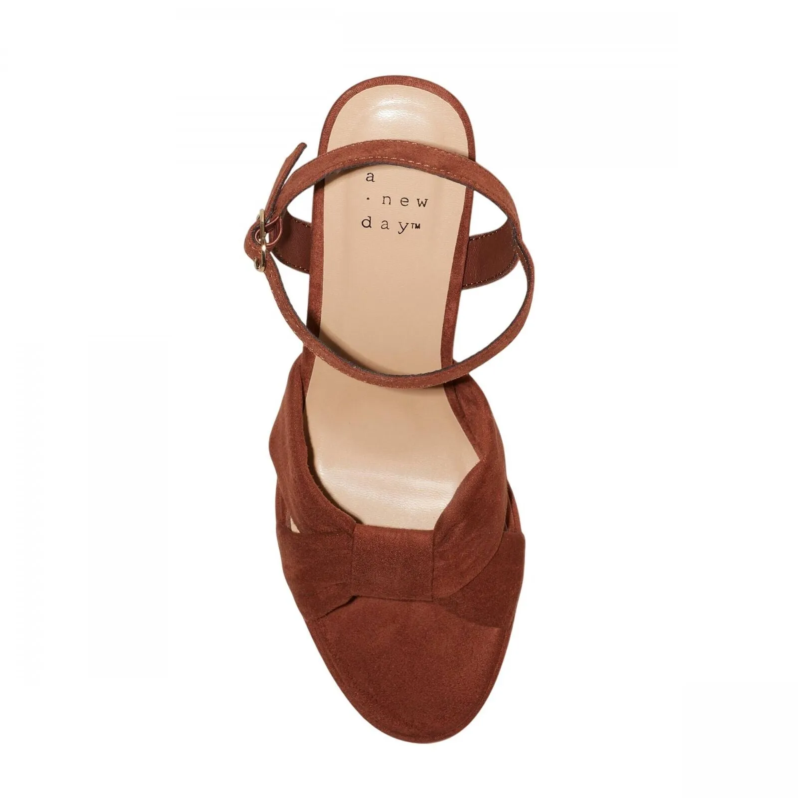 A New Day Womens Riah Platform Heels with Memory Foam Insole 88075201 Brown 6.5M