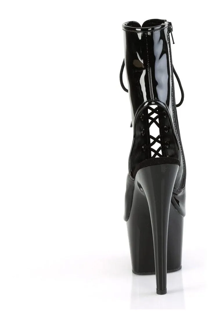 ADORE-1016 Black Patent Ankle Boot