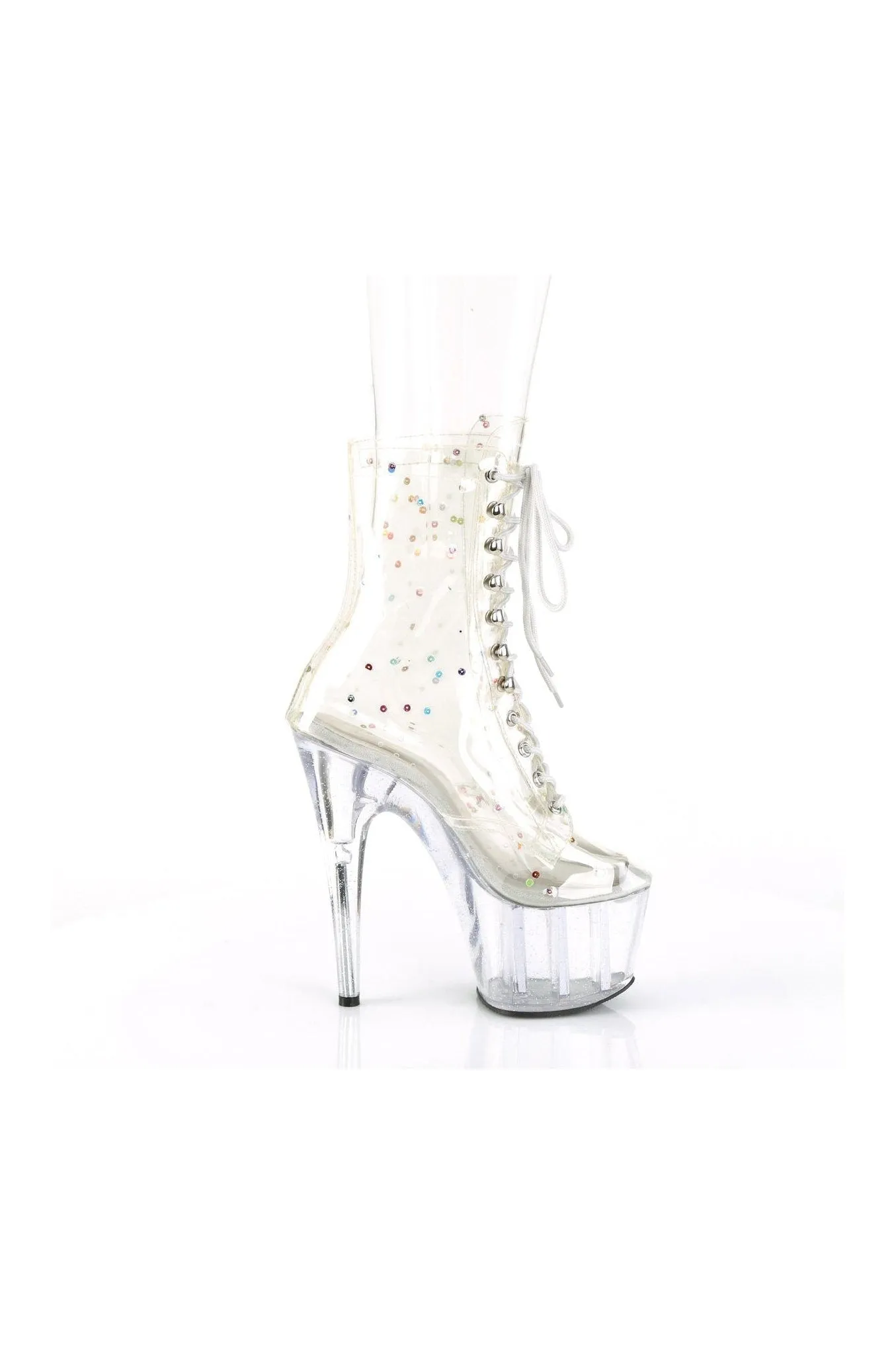 ADORE-1020C-2 Ankle Boot | Clear Faux Leather