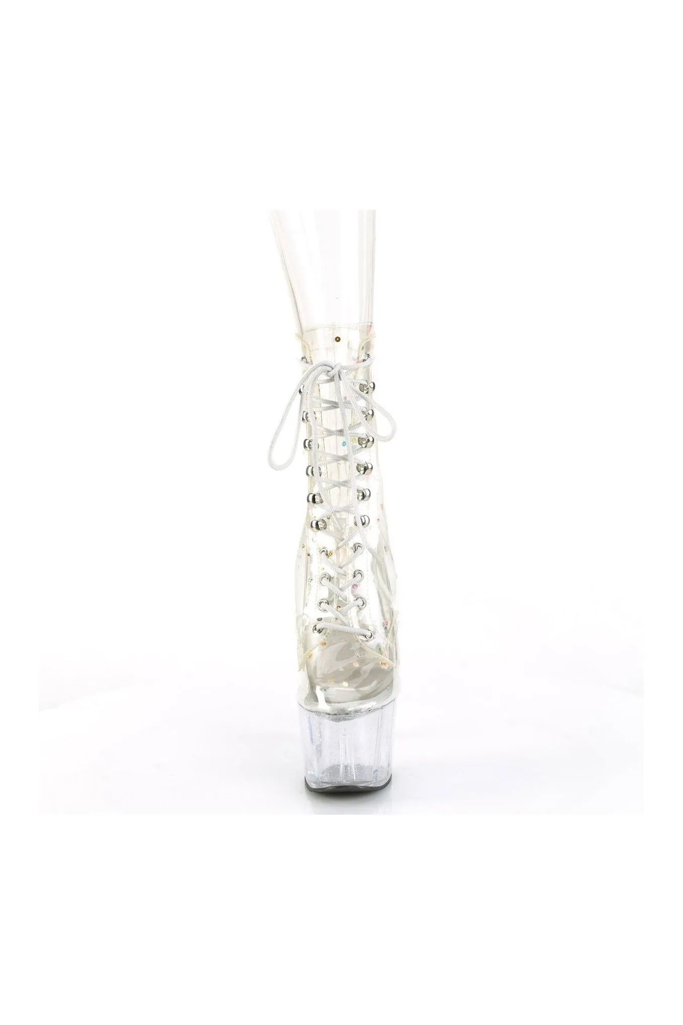 ADORE-1020C-2 Ankle Boot | Clear Faux Leather