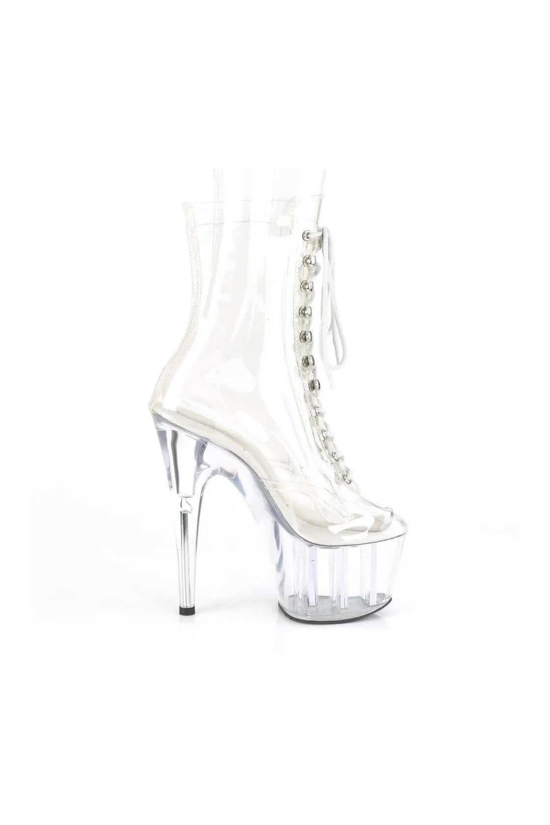 ADORE-1020C Ankle Boot | Clear Vinyl