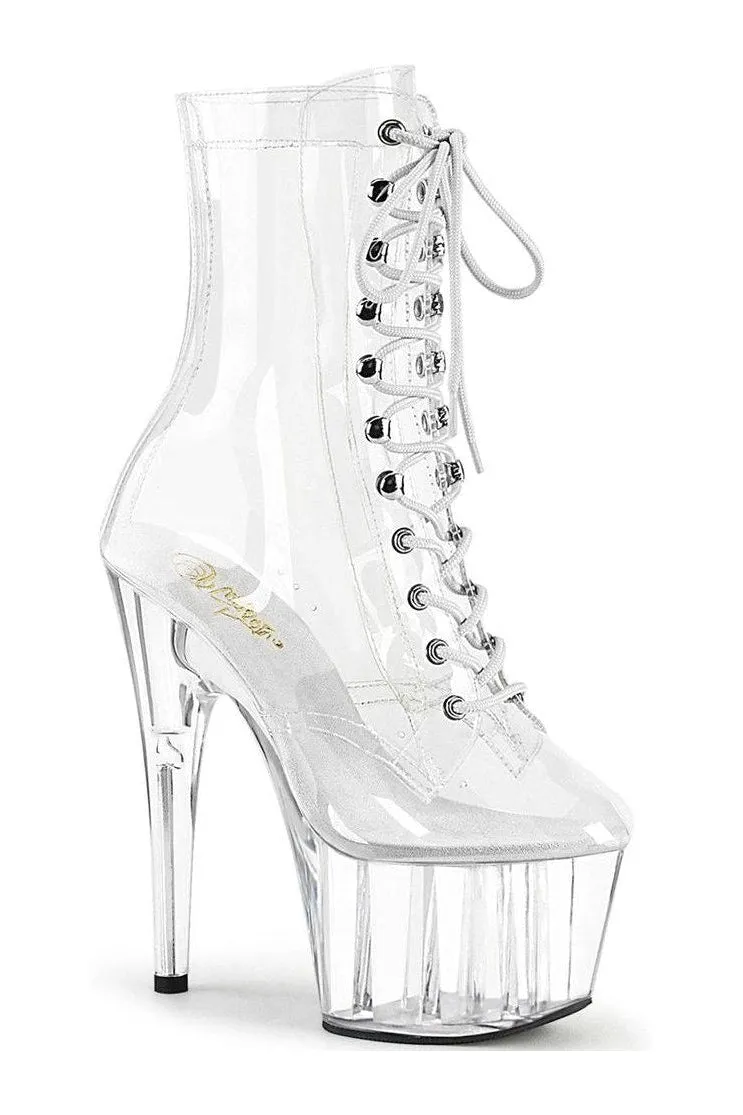 ADORE-1020C Ankle Boot | Clear Vinyl