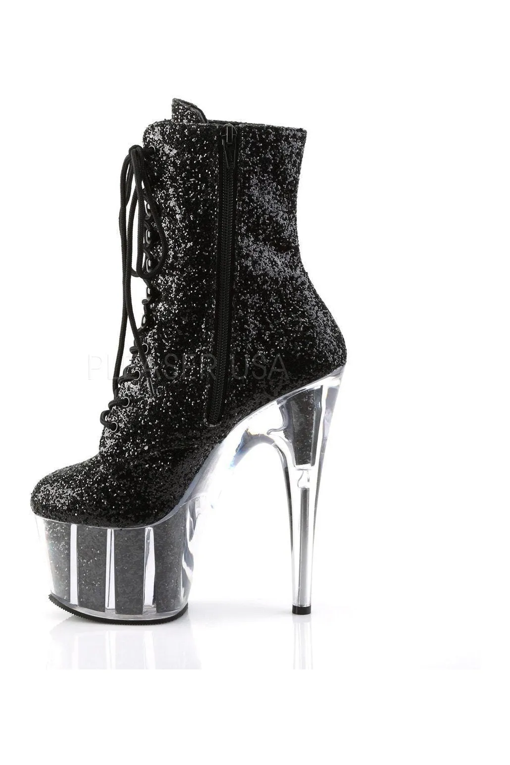 ADORE-1020G Platform Boot  | Black Glitter
