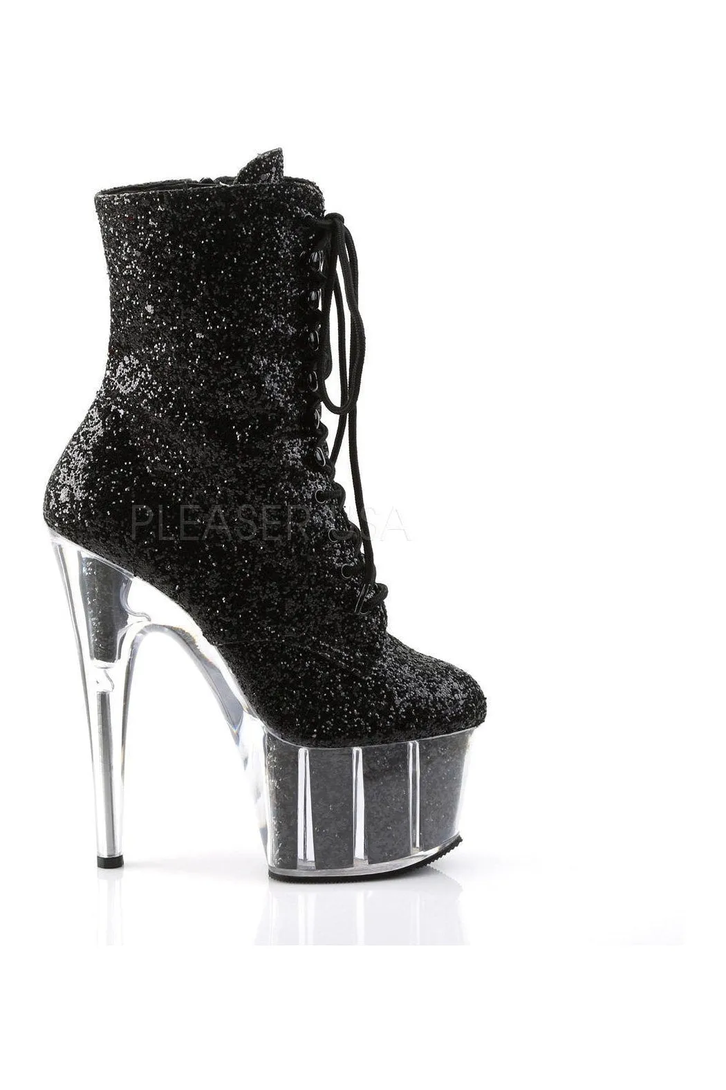 ADORE-1020G Platform Boot  | Black Glitter