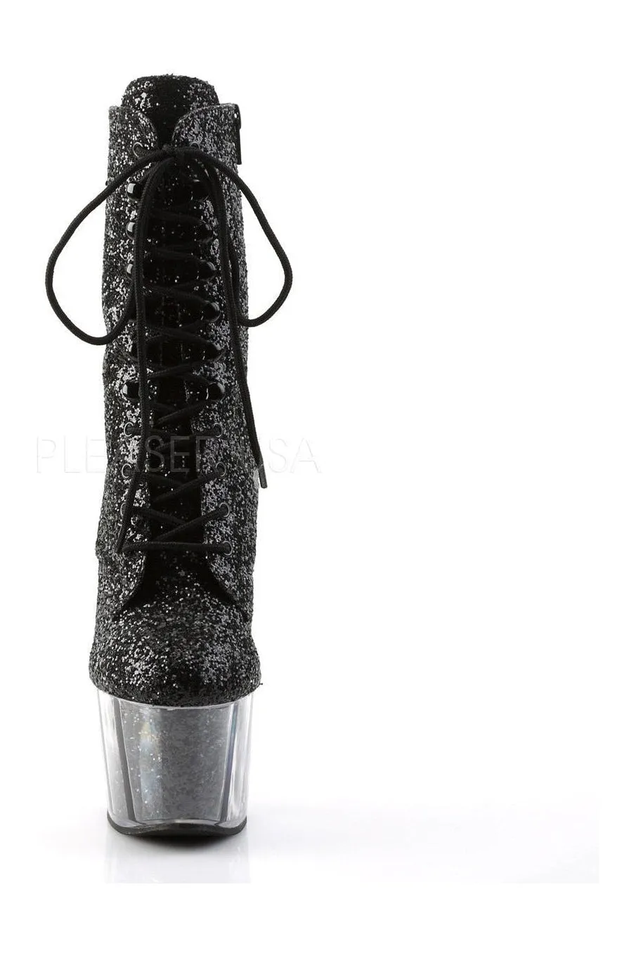 ADORE-1020G Platform Boot  | Black Glitter