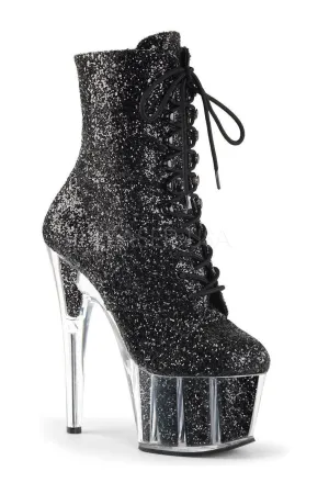 ADORE-1020G Platform Boot  | Black Glitter