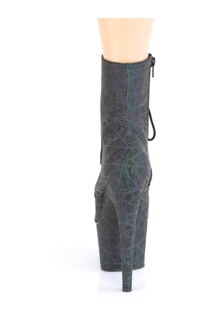 ADORE-1020REFL Exotic Boot | Green Faux Leather