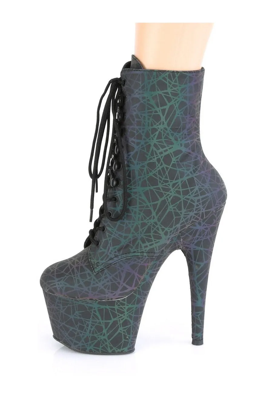 ADORE-1020REFL Exotic Boot | Green Faux Leather