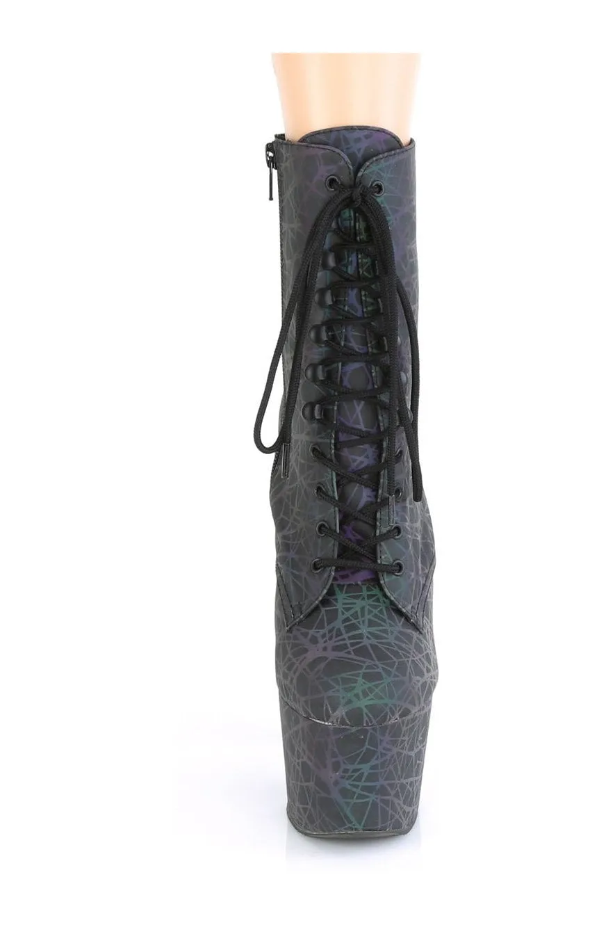 ADORE-1020REFL Exotic Boot | Green Faux Leather