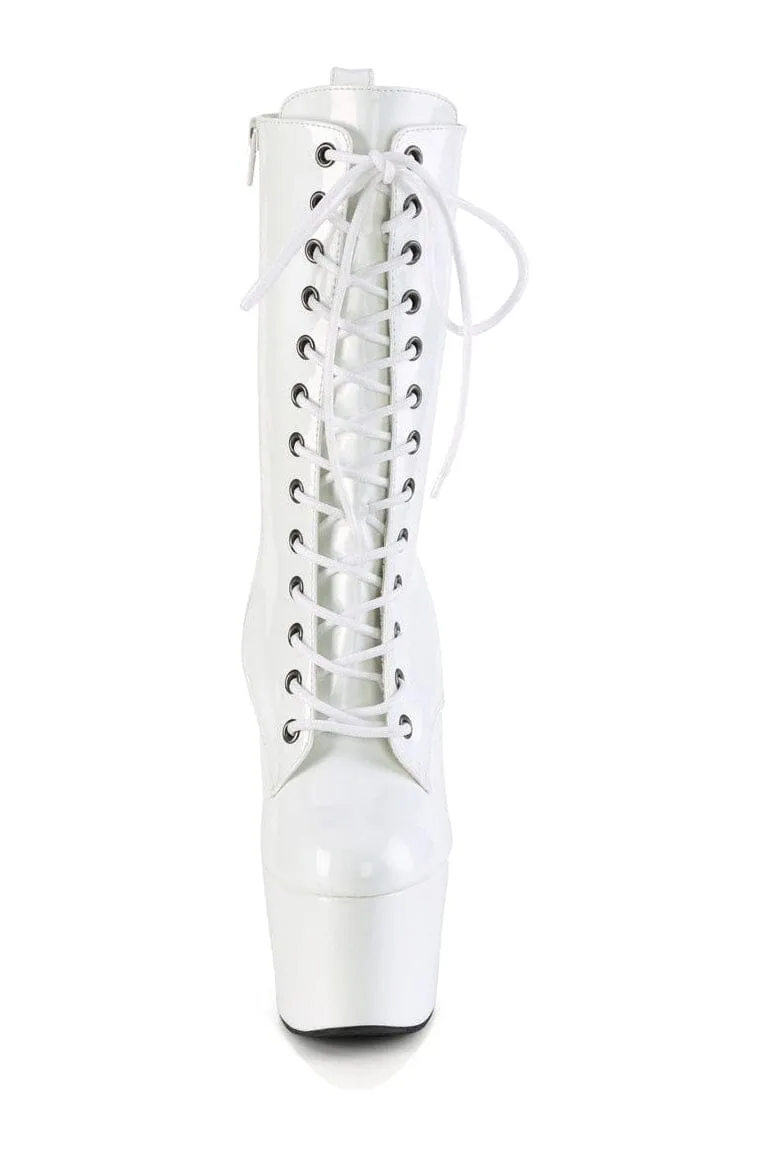 ADORE-1040WR-HG White Patent Ankle Boot
