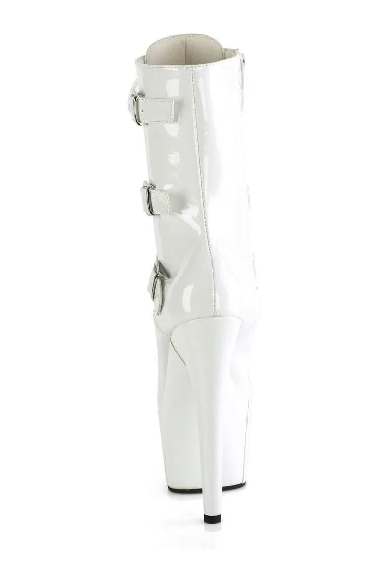 ADORE-1043 White Patent Ankle Boot