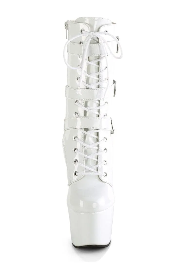 ADORE-1043 White Patent Ankle Boot