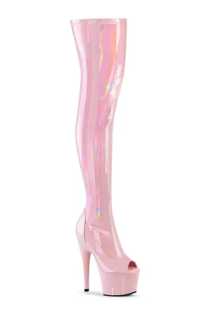 ADORE-3011HWR Pink Hologram Thigh Boot