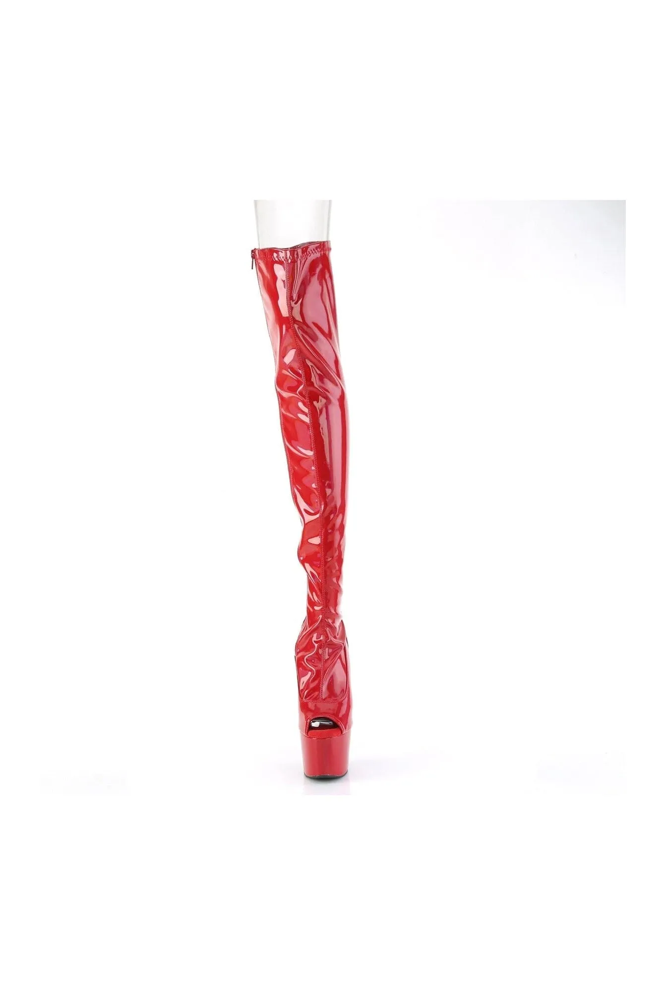 ADORE-3011HWR Red Hologram Thigh Boot