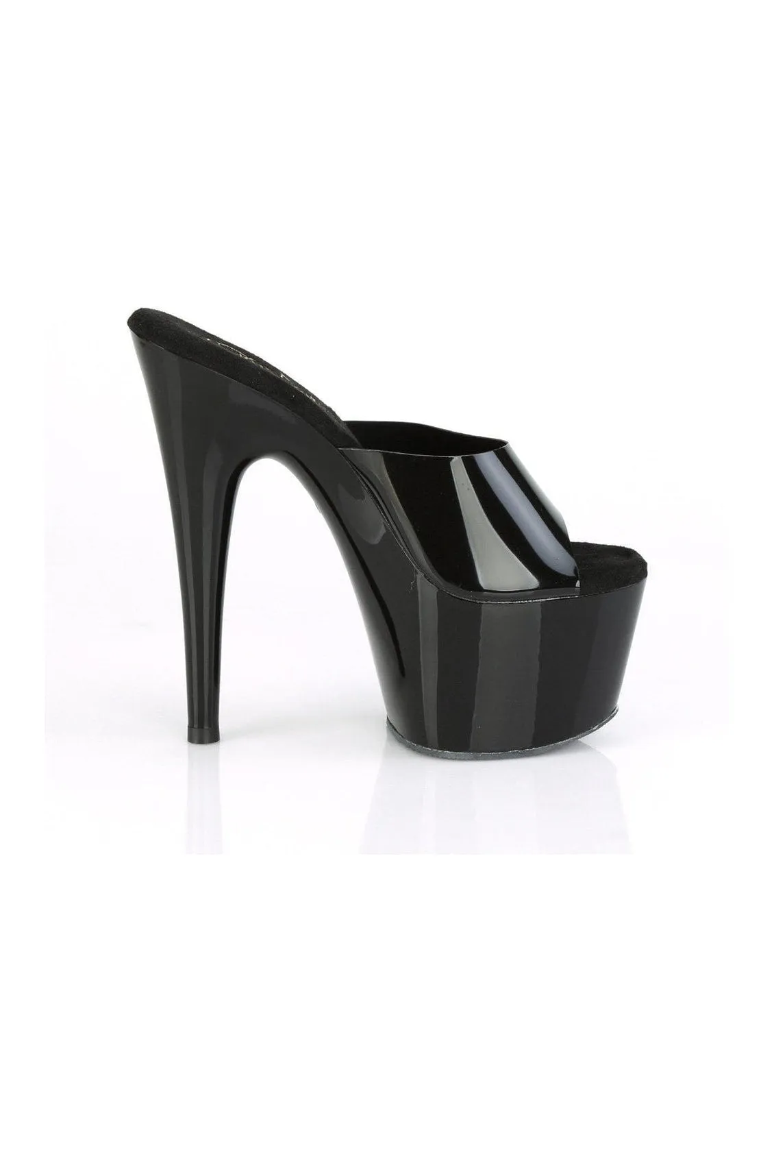 ADORE-701N Exotic Slide | Black Faux Leather