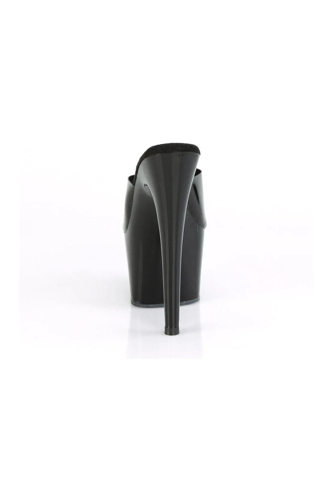 ADORE-701N Exotic Slide | Black Faux Leather