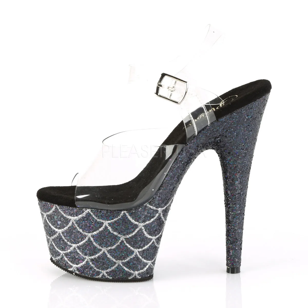 ADORE-708MSLG  Clear/Black Multi Glitter