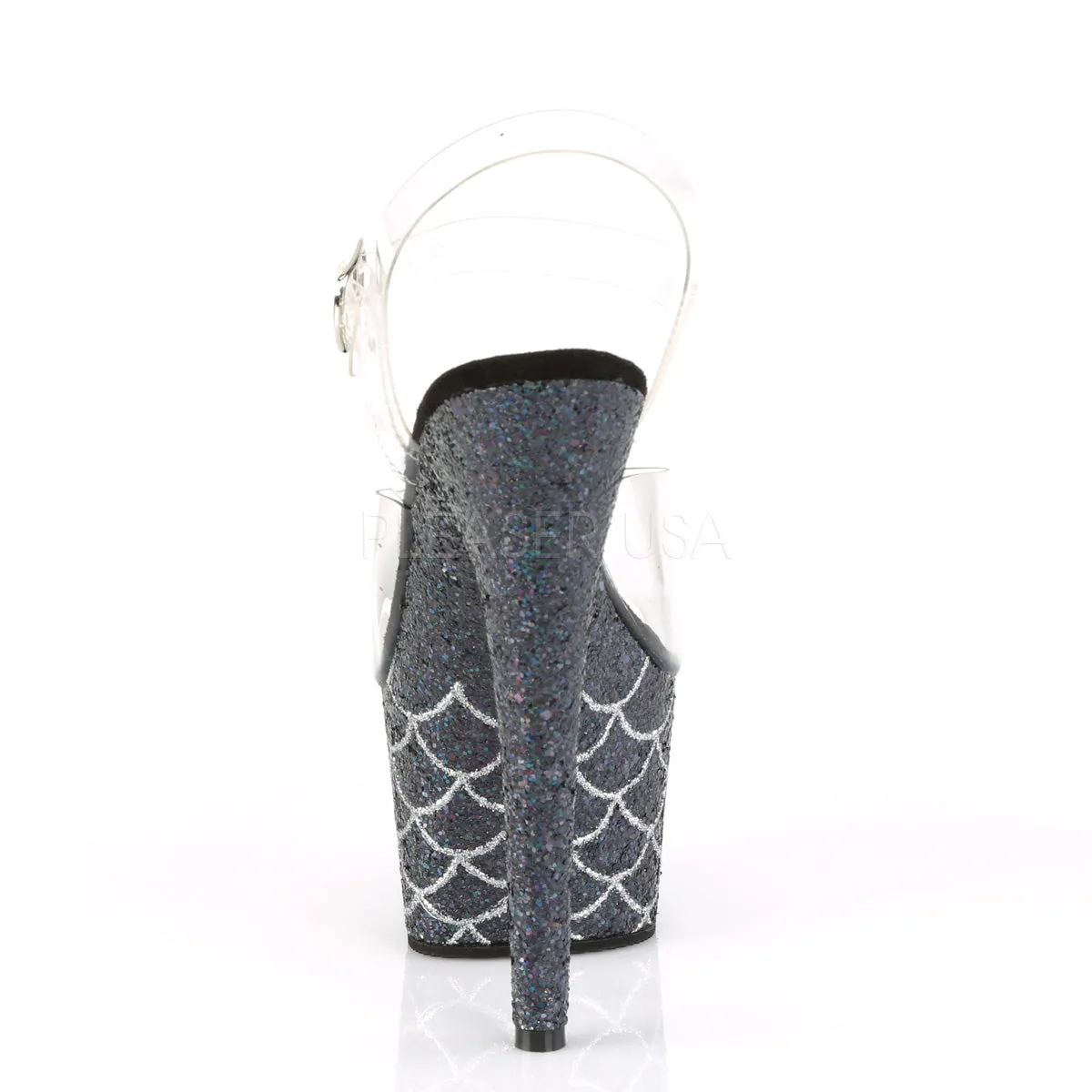 ADORE-708MSLG  Clear/Black Multi Glitter