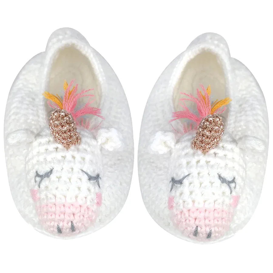 Albetta Crochet Unicorn Booties 0-6 months