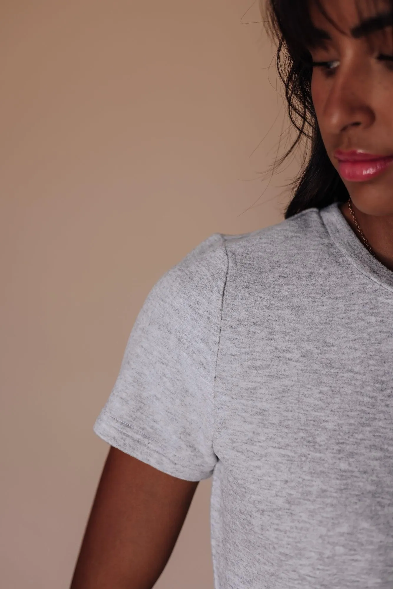 Amber Bamboo Top in Heather Gray