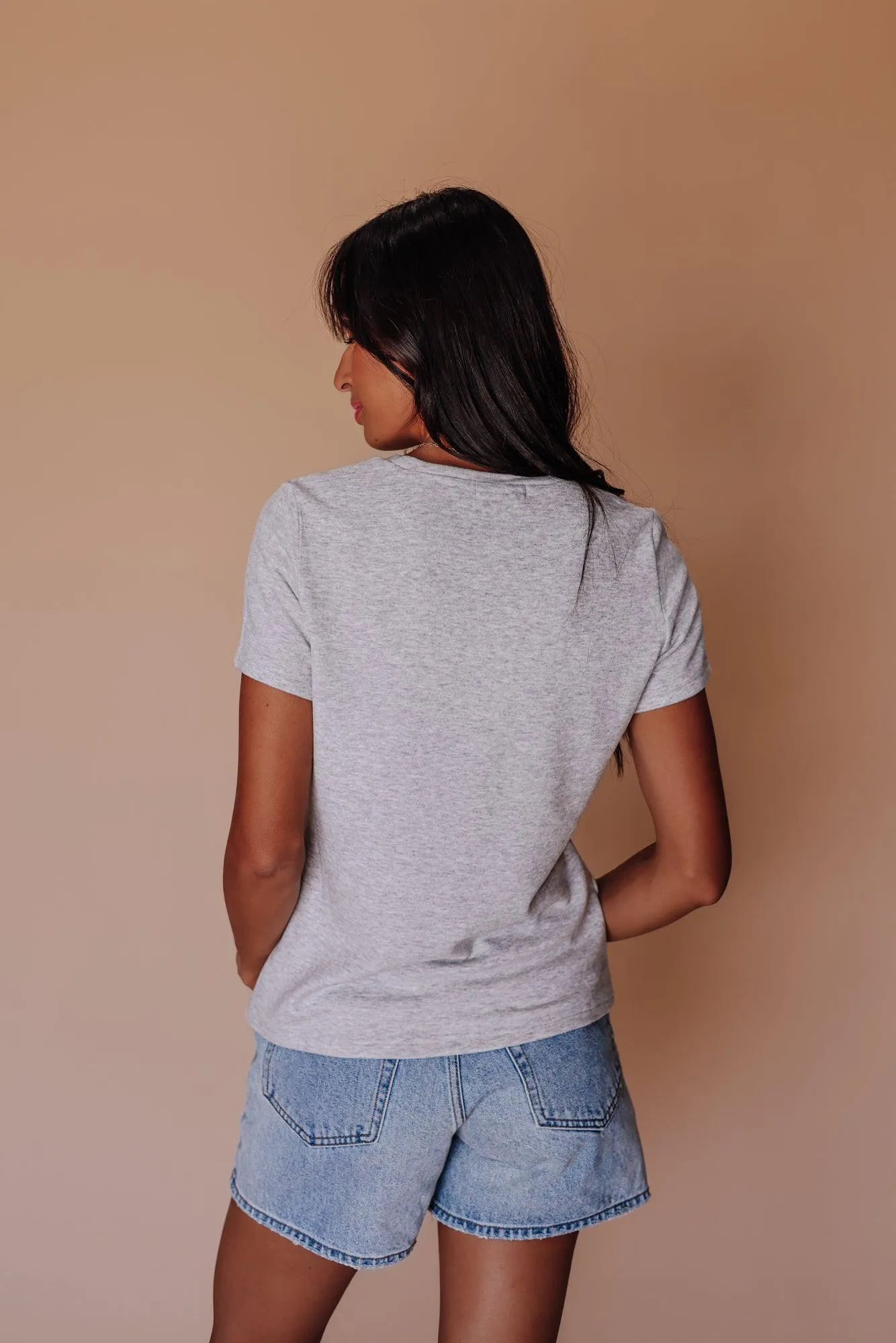 Amber Bamboo Top in Heather Gray