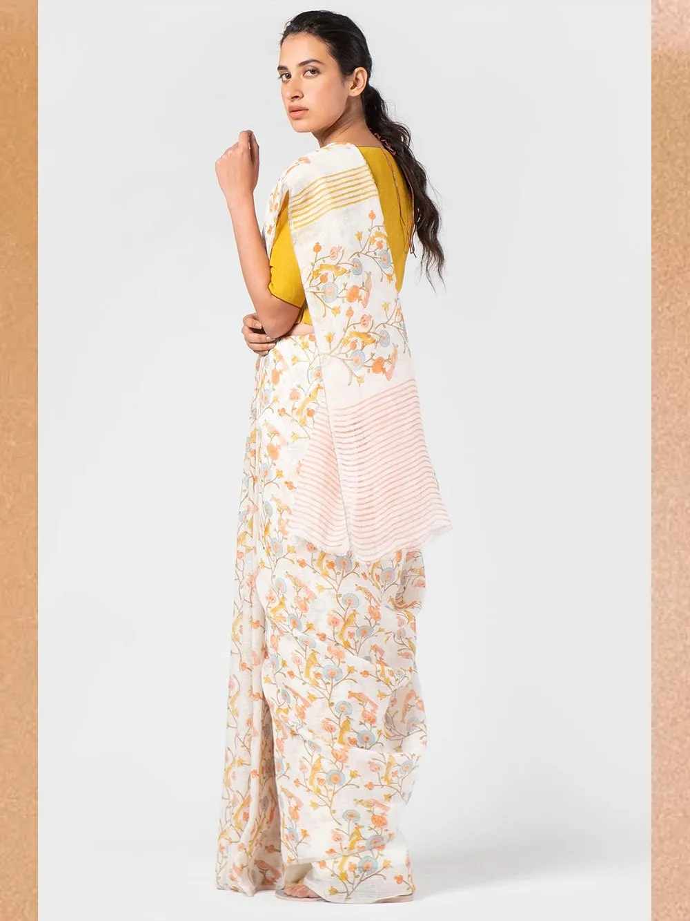 Anavila  I   essential-summer-block-printed-sari