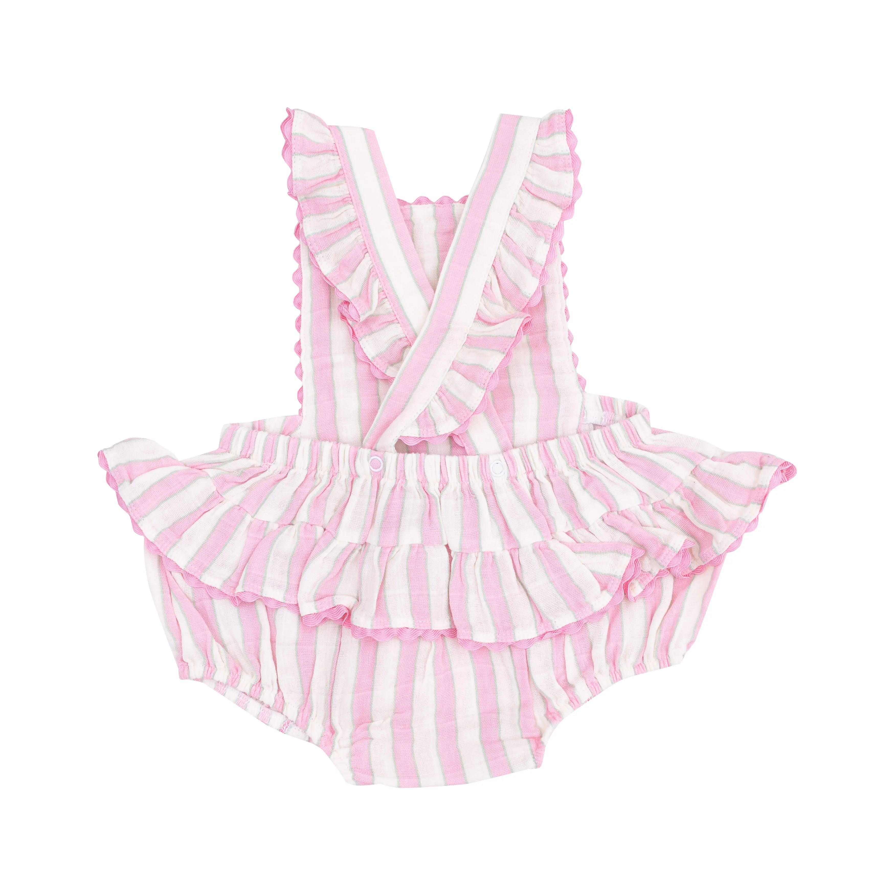 Angel Dear || Candy Stripe Ric-Rac Ruffle Sunsuit
