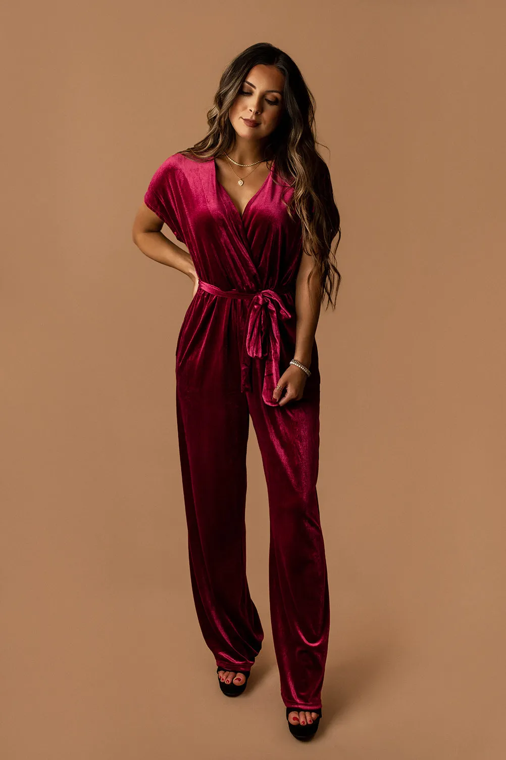Another Love Velvet Jumpsuit (Hunter Green)