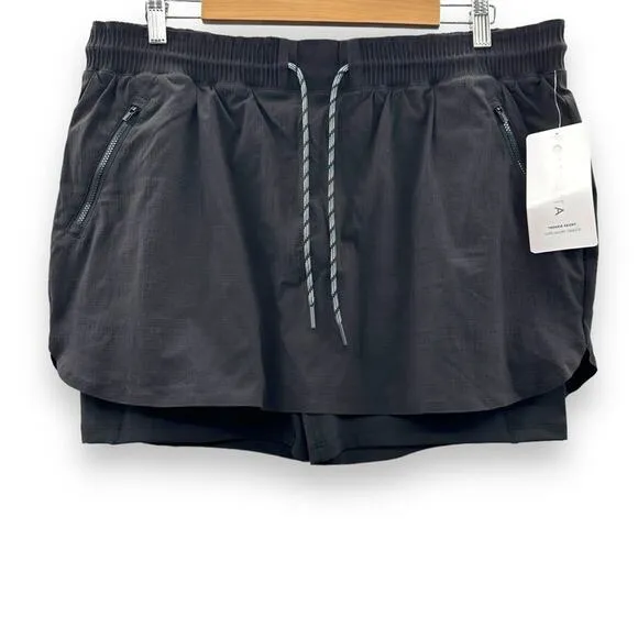 Athleta Trekkie Jupe Skort in Black Size 16 Plus NEW