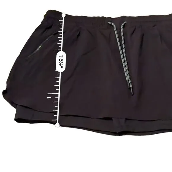 Athleta Trekkie Jupe Skort in Black Size 16 Plus NEW