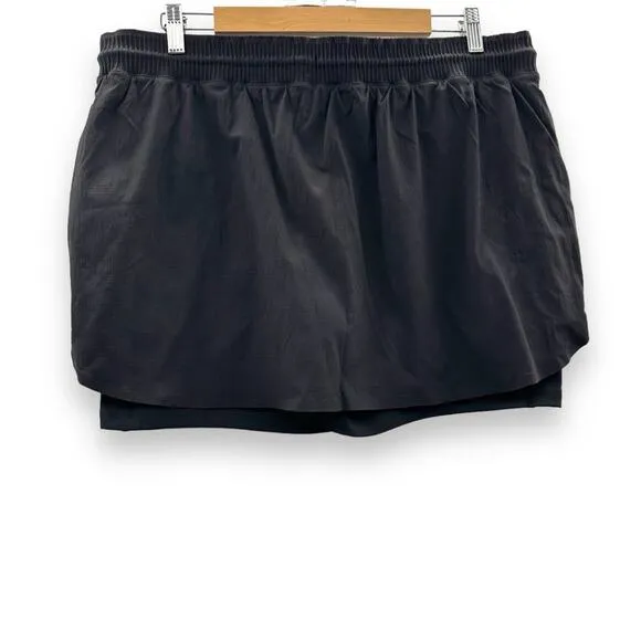 Athleta Trekkie Jupe Skort in Black Size 16 Plus NEW