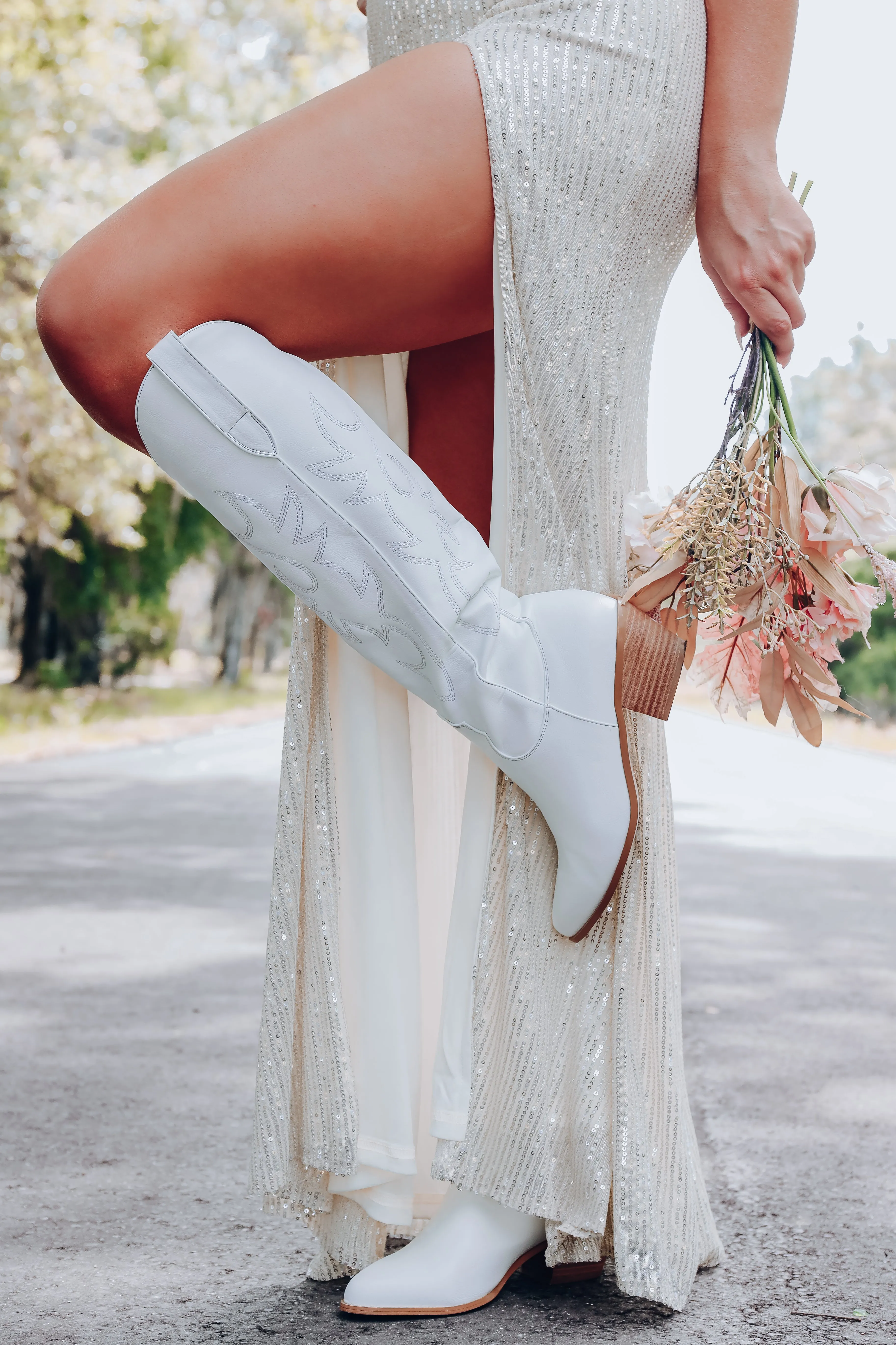 Ballerini Western Boots by Billini - White