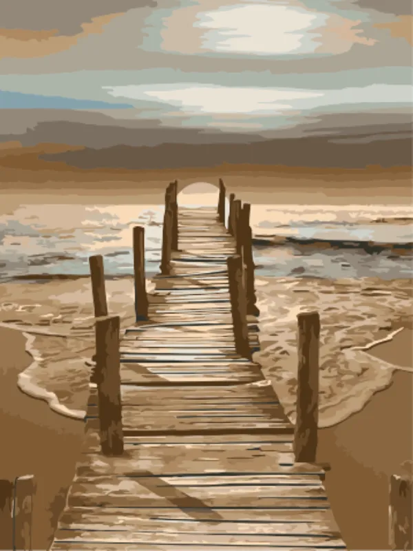 Beach Paint By Numbers Kits Uk WM1694