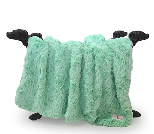 Bella Dog Blankets in Mint, Fuchsia, Baby Pink and Baby Blue