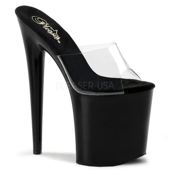 Black/Clear - Flamingo 8" Platform Sandal - Size