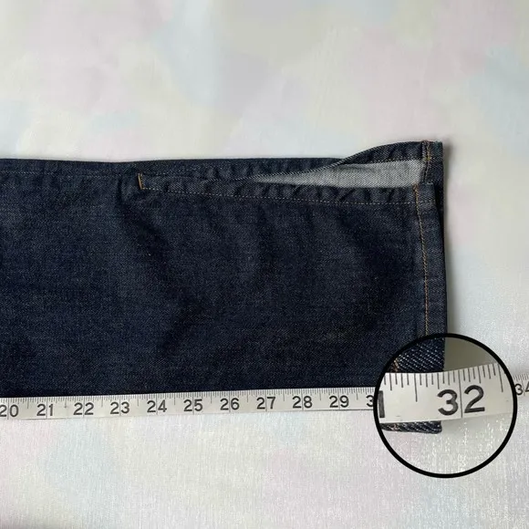 BLDWN Vented Skinny High Rise Side Slit Outer Ankle Flare Dark Blue Denim Jeans