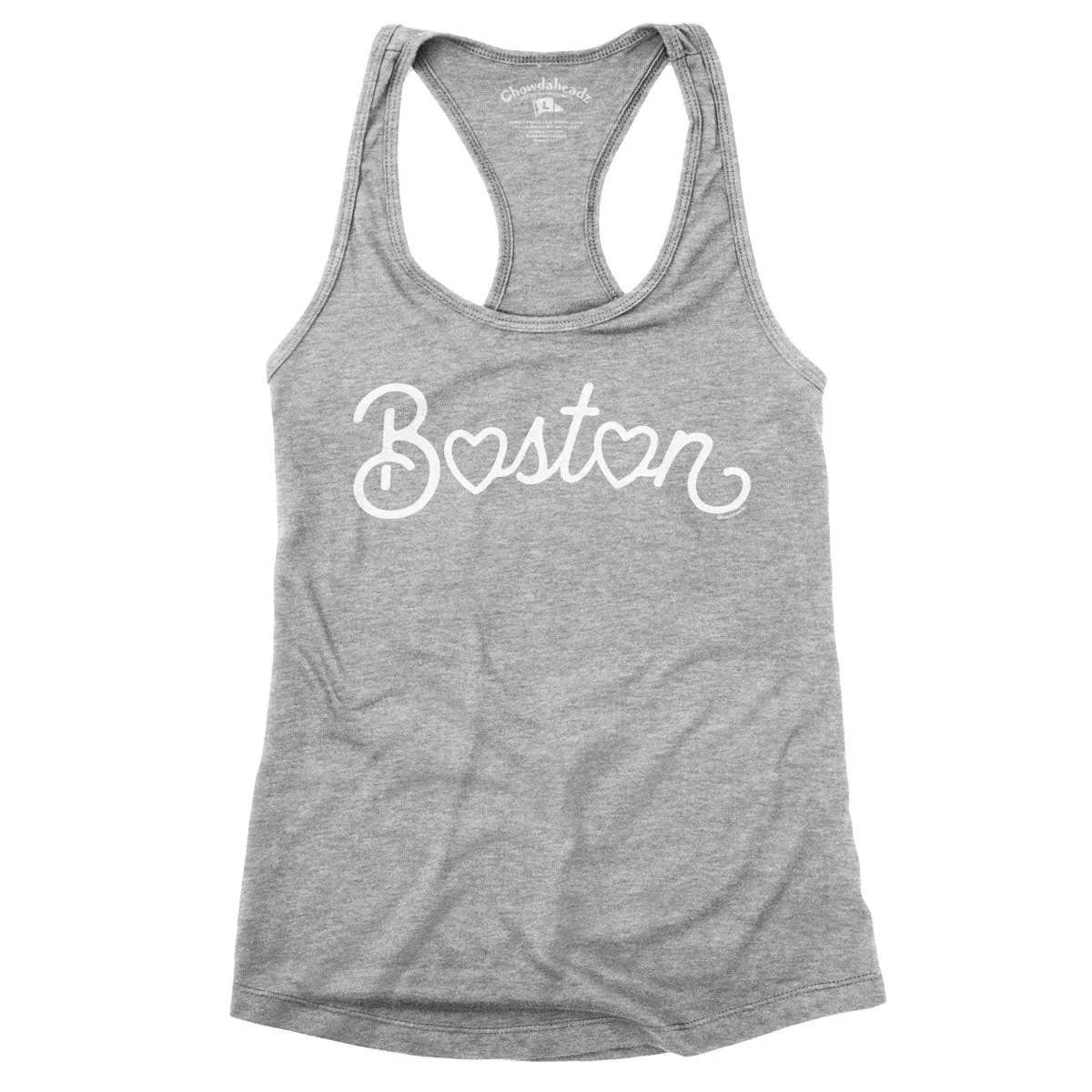Boston Heart Script Ladies Tank Top (13 Colors)