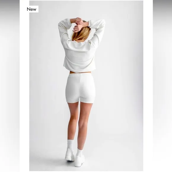Brand new cozy stretchy ivory shorts. Never been worn before. Size XS