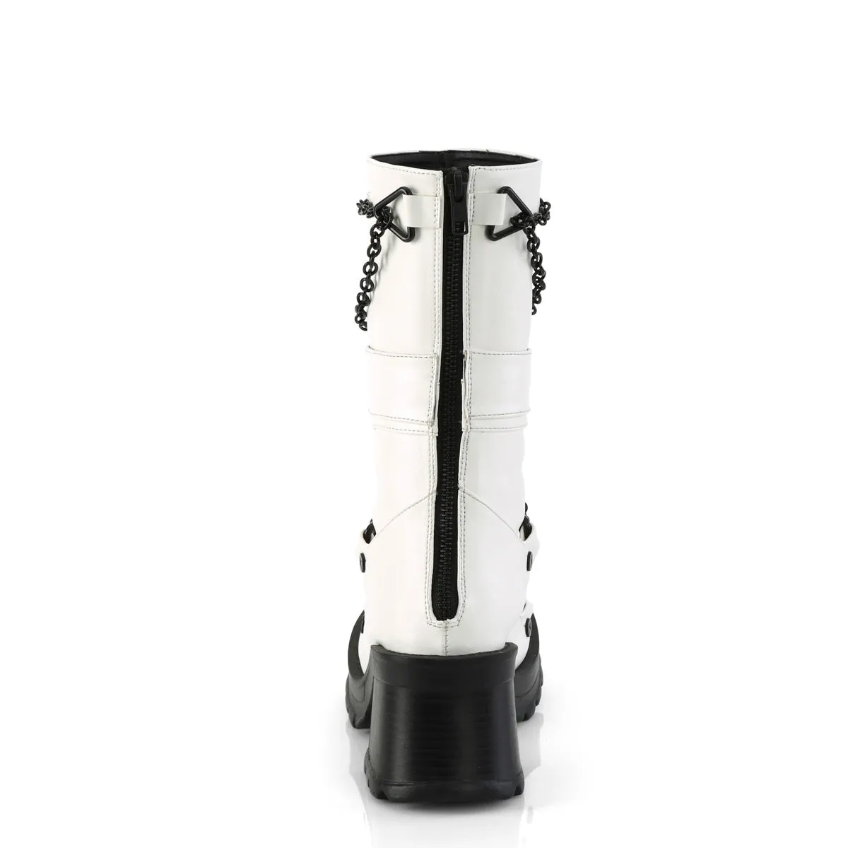 BRATTY-120  White Vegan Leather