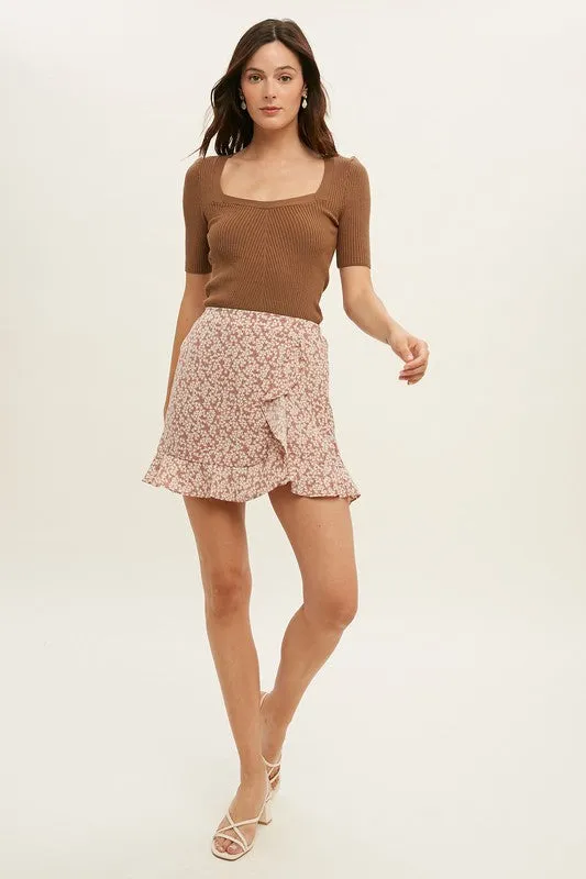 Brenda Ribbed Sweater Top