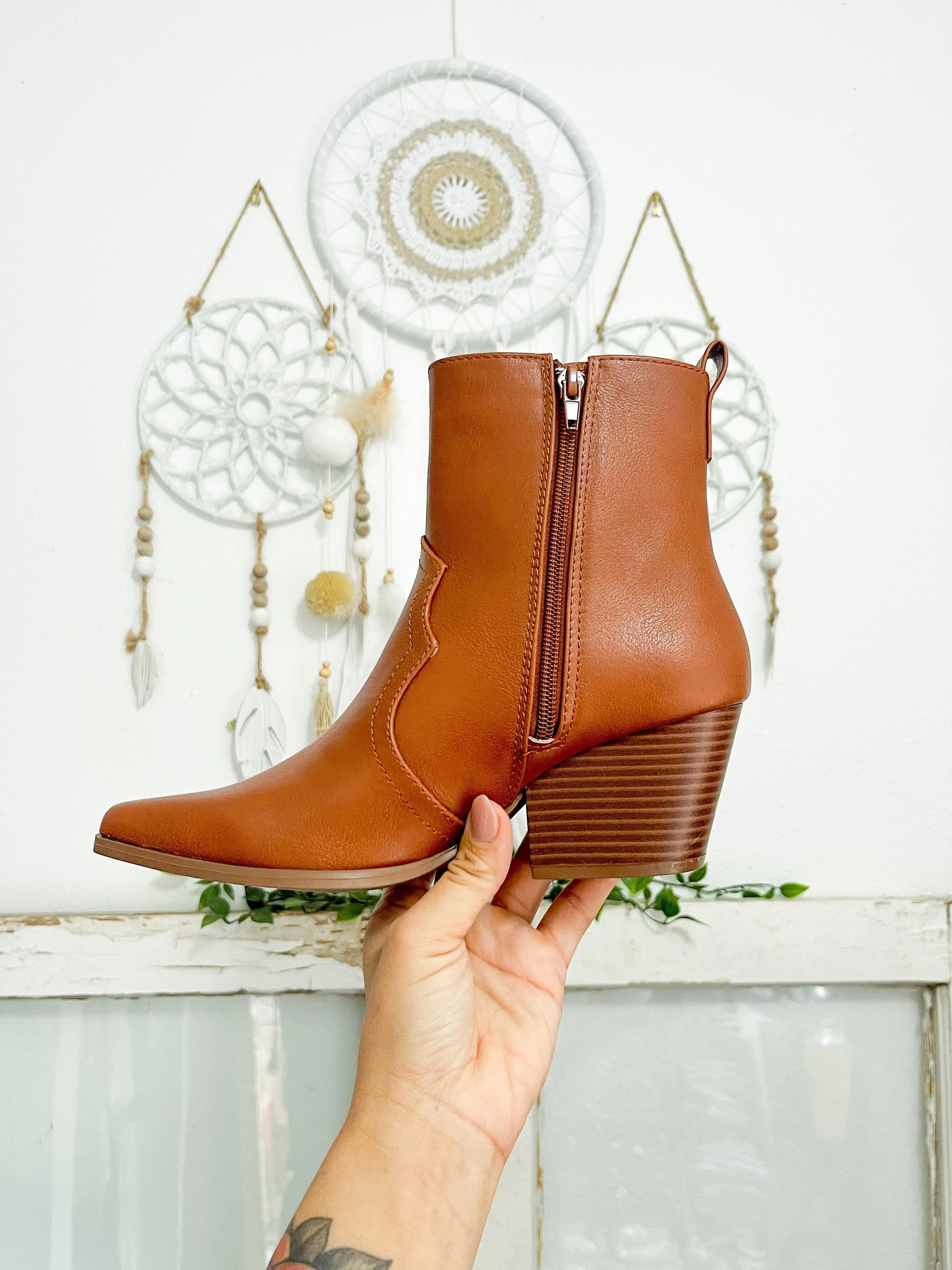 Camel Ankle Bootie