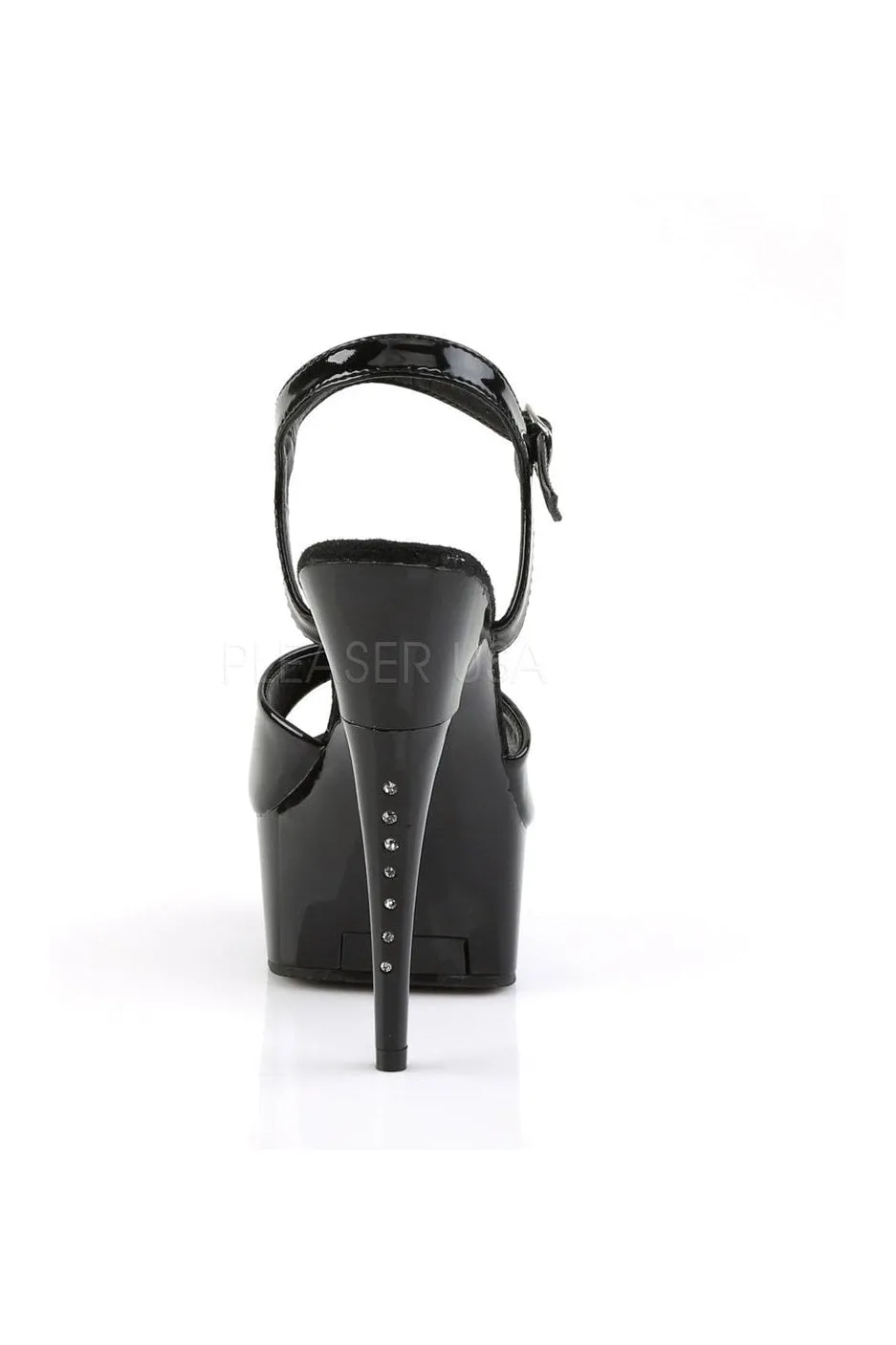 CAPTIVA-609 Platform Sandal  | Black Patent